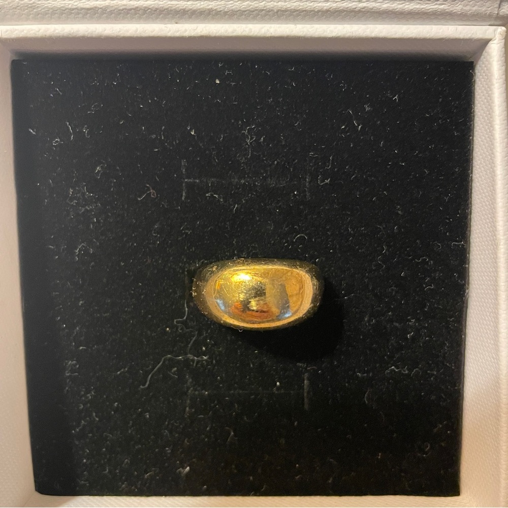 Mejuri Gold Vermeil Dome Ring Size 7